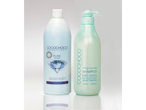 Cocochoco PURE keratinas 1000ml + Cocochoco giliai valantis šampūnas 1000ml